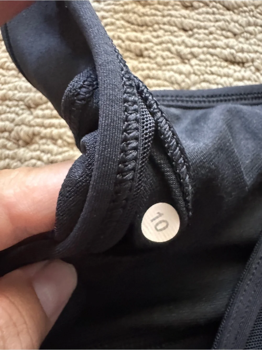 Lululemon Minimalist Tank Black Built In Bra Mesh Size 10